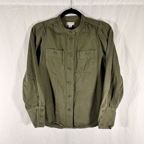 J. Crew Jackets & Blazers - J Crew Point Sur Jacket Women's XS Green Button Up Long Sleeve